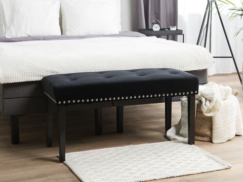 Black velvet end of bed bench Clearance