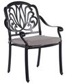 Conjunto de 4 cadeiras de jardim em alumínio preto ANCONA_807151