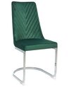 Conjunto de 2 sillas de terciopelo verde esmeralda/plateado ALTOONA_795759