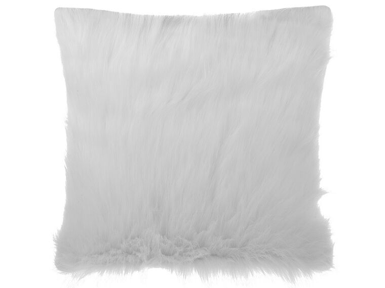 Beige fur cushions clearance
