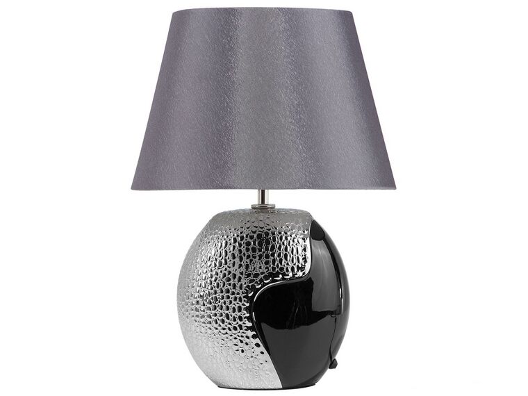 Ceramic Table Lamp Silver ARGUN_690479