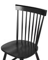 Set of 2 Wooden Dining Chairs Black BURGES_793391