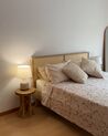 Ratanová posteľ 140 x 200 cm svetlé drevo MONPAZIER_908612