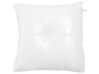 Left Hand Faux Leather Chaise Lounge White LATTES_681436