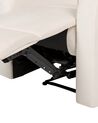 Fotel z elektryczną funkcją relaksu welurowy biały VERDAL_904844