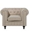 Fauteuil stof beige CHESTERFIELD L_709406