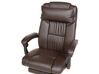 Reclining Faux Leather Executive Chair Dark Brown LUXURY_744091