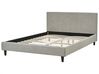 Housse de cadre de lit double gris clair 140 x 200 cm pour les lits FITOU_876042