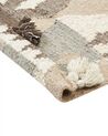 Alfombra kilim de lana beige/marrón/gris 200 x 300 cm ARALEZ_859817