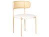 Set of 2 Metal Dining Chairs Light Wood ANDOVER_888192