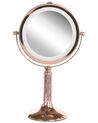 Lighted Makeup Mirror ø 18 cm Rose Gold BAIXAS_813677
