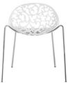 Set di 4 sedie da pranzo in metallo e plastica bianca MUMFORD_679332