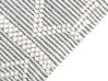 Ullteppe med geometrisk mønster 160 x 230 cm beige og grå SOLHAN_855611