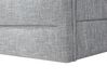 Letto con rete a doghe tessuto grigio chiaro 180 x 200 cm VALBONNE_683914