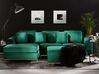Right Hand Velvet Corner Sofa with Ottoman Emerald Green OSLO_744140