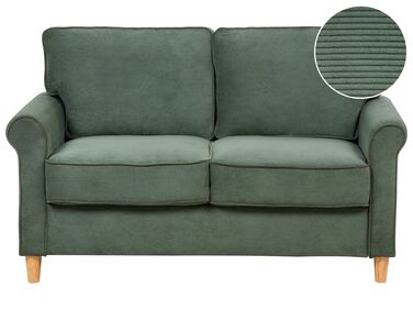 2-istuttava sohva vakosametti tummanvihreä RONNEBY