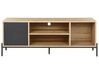 Mueble TV madera clara/gris/negro 140 x 40 cm MOINES_860525