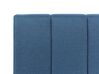 Cama de casal com arrumação em tecido azul 140 x 200 cm DREUX_861085