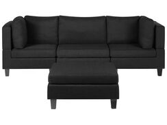 3-istuttava moduulisohva rahilla musta FEVIK
