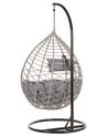 PE Rattan Hanging Chair with Stand Grey ARSITA_763900