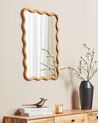 Drewniane lustro ścienne 50 x 72 cm jasne drewno BEFFES_914818