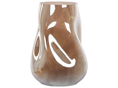 Vase à fleurs en verre 27 cm marron IMEROS