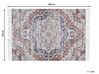 Teppich Blumenmuster mehrfarbig mit Fransen 140 x 200 cm Kurzflor KELKIT_817420