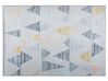 Teppich grau-gelb Dreieck-Motiv 160 x 230 cm YAYLA_755201