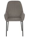 Conjunto de 2 sillas de comedor de pana gris/negro LOVERNA_780012