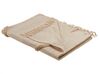Manta de algodón natural/beige claro 130 x 180 cm JAUNPUR_829378