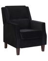 Velvet Recliner Chair Black EGERSUND_794299