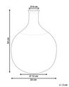 Vaso de vidro verde azeitona 34 cm ACHAAR_830551
