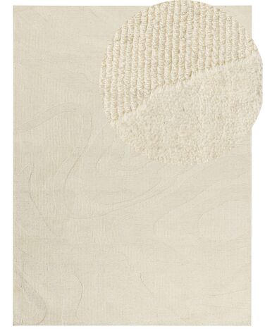Alfombra de lana beige 300 x 400 cm SASNAK