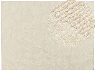 Teppich Wolle beige 300 x 400 cm abstraktes Muster SASNAK