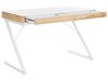 Skrivebord 120x60 cm Hvid/Lyst Træ FONTANA_801441