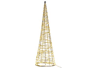 Vonkajšia LED dekorácia vianočný stromček 57 cm strieborná KOTALA