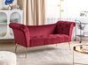 Chaise longue velluto rosso scuro NANTILLY_858426
