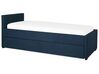 Rozkladacia čalúnená posteľ 80 x 200 cm modrá MARMANDE_770372