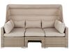 Lounge Set Rattan braun 5-Sitzer modular Auflagen beige COCCOLIA_811628