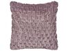 Set of 2 Velvet Pleated Cushions 45 x 45 cm Violet CHIRITA_892763
