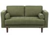 Kétszemélyes zöld kárpitozott kanapé NURMO_896012