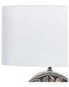 Keramická stolová lampa strieborná KHERLEN_822570