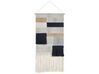 Bavlnená nástenná dekorácia so strapcami v béžovej a čiernej farbe HANGU_843639