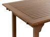 Mesa de jantar de jardim extensível em madeira escura de acácia 160/220 x 90 cm AMANTEA_871606