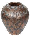 Terracotta Decorative Vase 33 cm Copper with Blue NIDA_735654