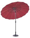 Ombrellone da giardino metallo e tessuto rosso scuro ⌀ 255 cm BAIA_829152