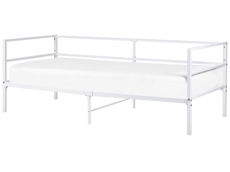Kovová postel 90 x 200 cm bílá BATTUT_902567