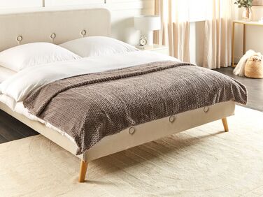 Embossed Bedspread 150 x 200 cm Brown SURMI