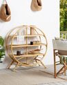 Set of 2 Bamboo Folding Chairs Light Wood and Off-White MOLISE_841706