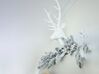 Weihnachtsgirlande weiß mit LED-Beleuchtung Schnee bedeckt 180 cm SUNDO_836715